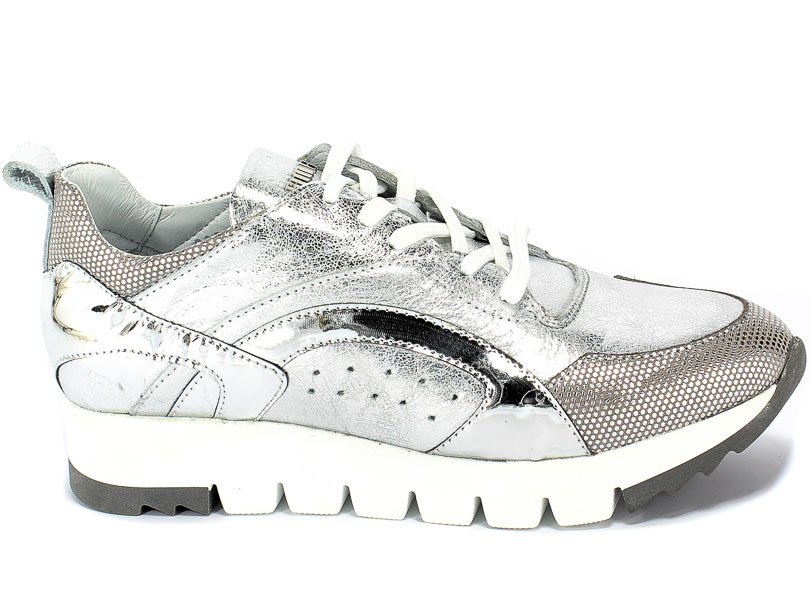 Półbuty Letnie Simen 1527A Beż Srebrny Skóra