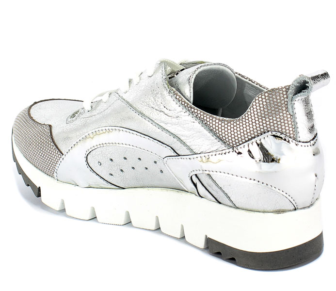 Półbuty Letnie Simen 1527A Beż Srebrny Skóra