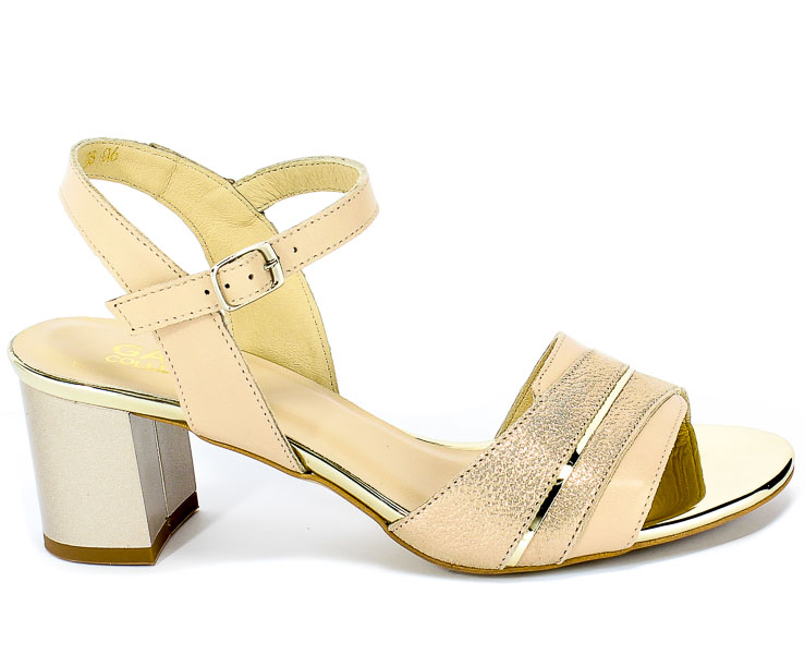 Sandały Gamis 3940 D80+D37 Beżowy Skóra