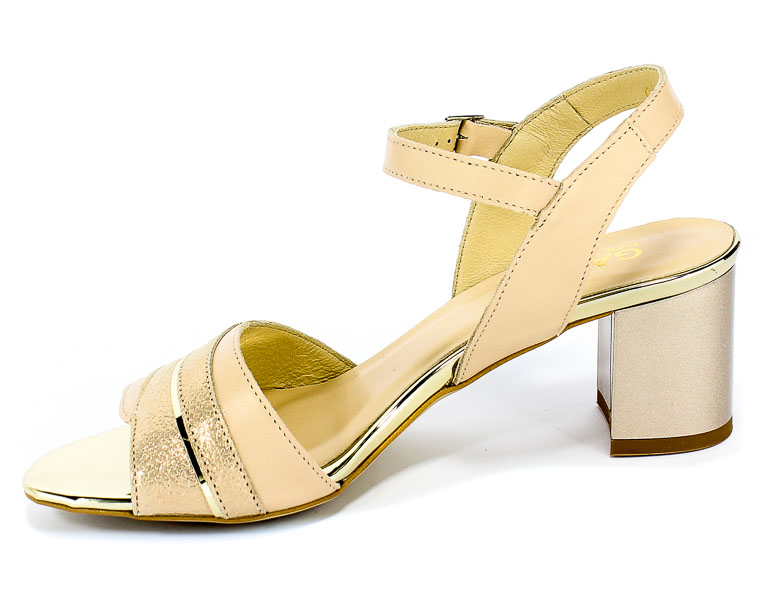 Sandały Gamis 3940 D80+D37 Beżowy Skóra