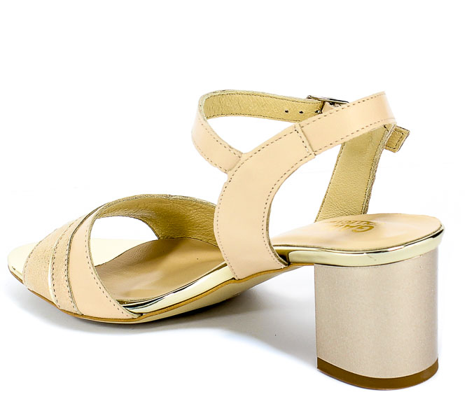 Sandały Gamis 3940 D80+D37 Beżowy Skóra