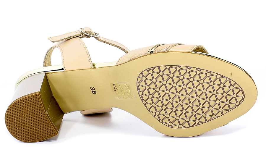 Sandały Gamis 3940 D80+D37 Beżowy Skóra