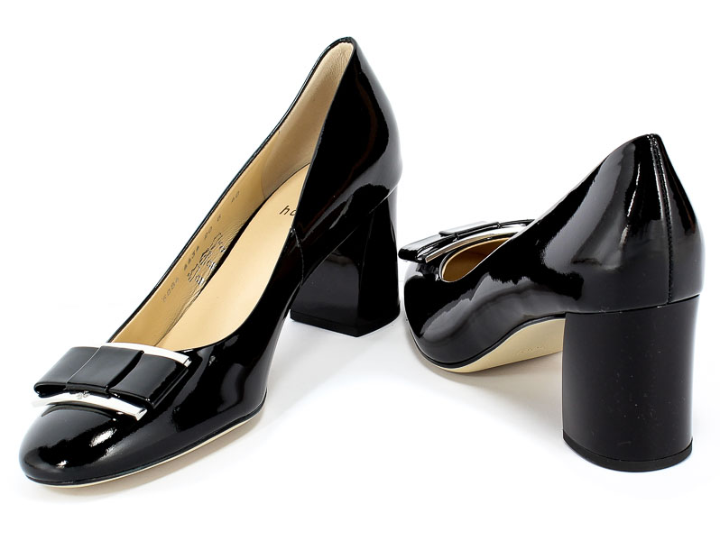 Czółenka Högl 9-10 5084 Black Czarny Skóra