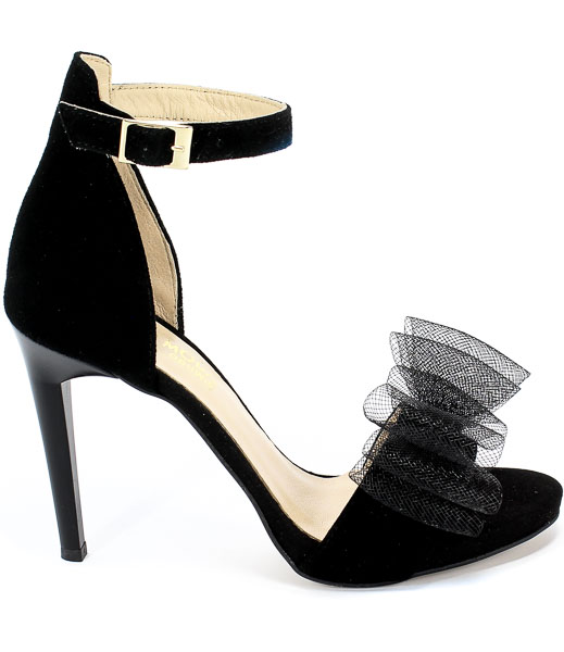 Sandały Euro Moda 20 3341/003-P Czarny Skóra