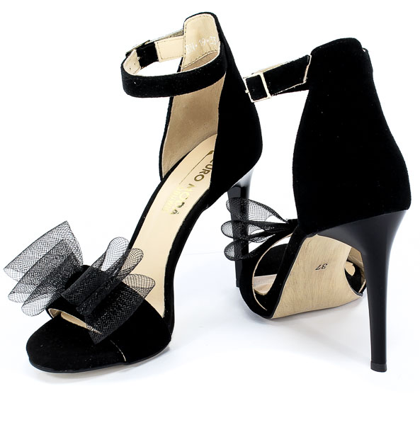 Sandały Euro Moda 20 3341/003-P Czarny Skóra
