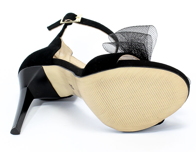 Sandały Euro Moda 20 3341/003-P Czarny Skóra