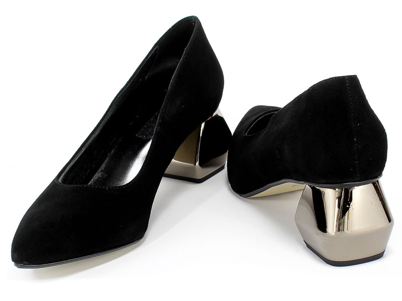 Czółenka Euro Moda 20 3321/003-P Czarny Skóra