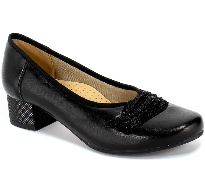 Czółenka Galant 135 Czarny B/F.Ns Skóra