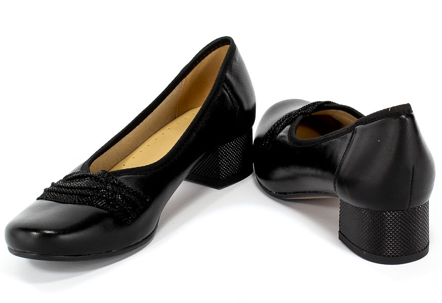 Czółenka Galant 135 Czarny B/F.Ns Skóra