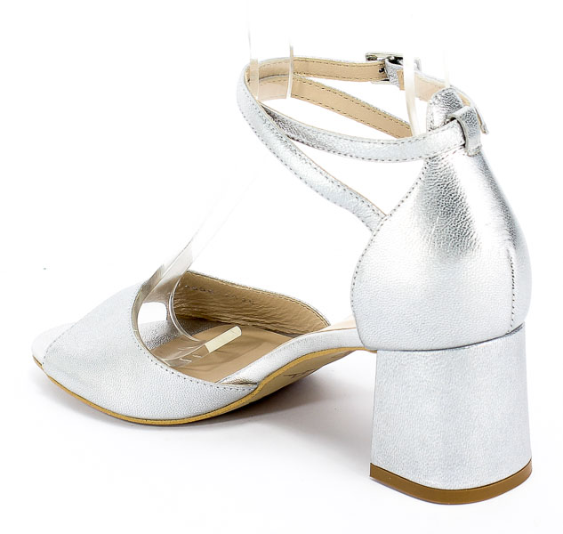 Sandały Kotyl 3805 Srebrny Skóra