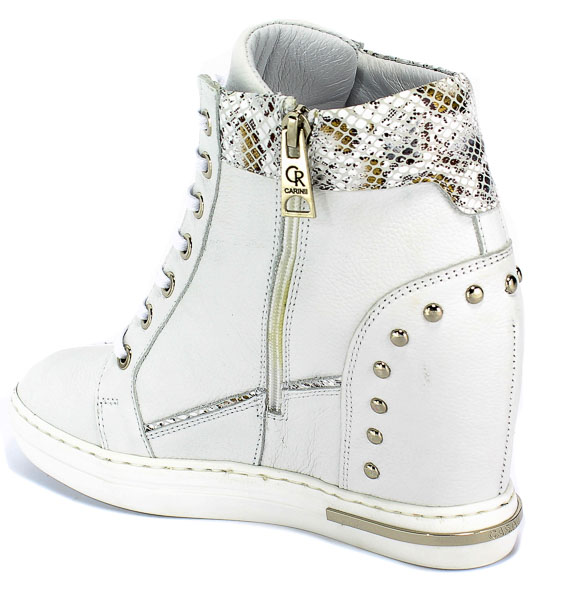 Sneakersy Carinii B5488-I81-O39-000-B88 Biały/Szary Skóra