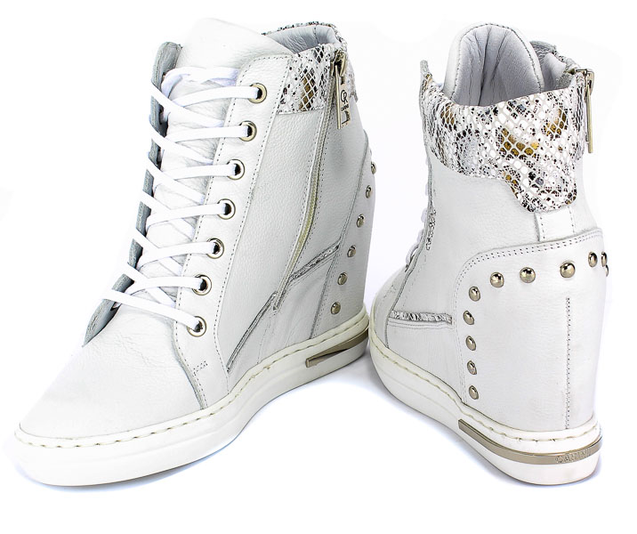 Sneakersy Carinii B5488-I81-O39-000-B88 Biały/Szary Skóra