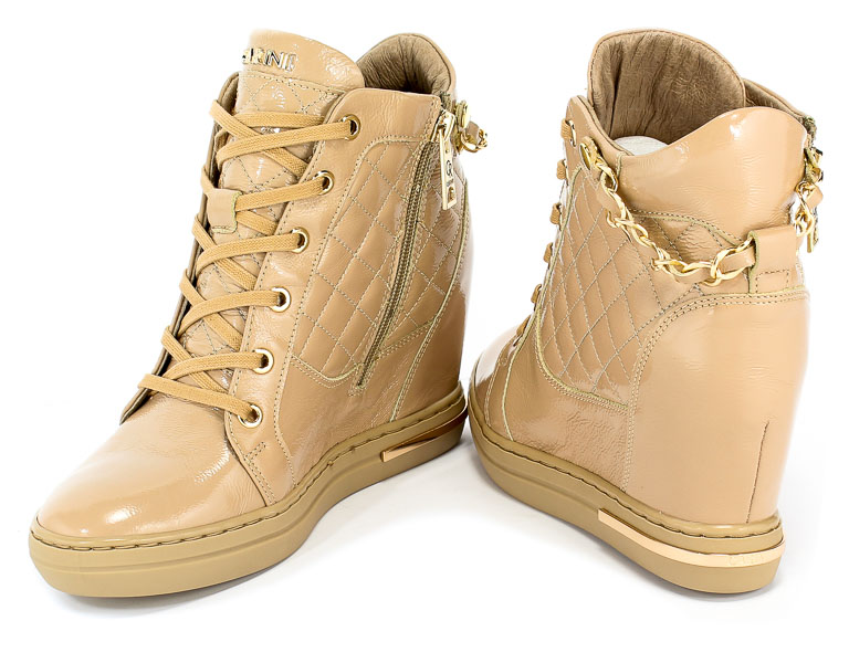 Sneakersy Carinii B5385-O31-000-000-B88 Beż Skóra
