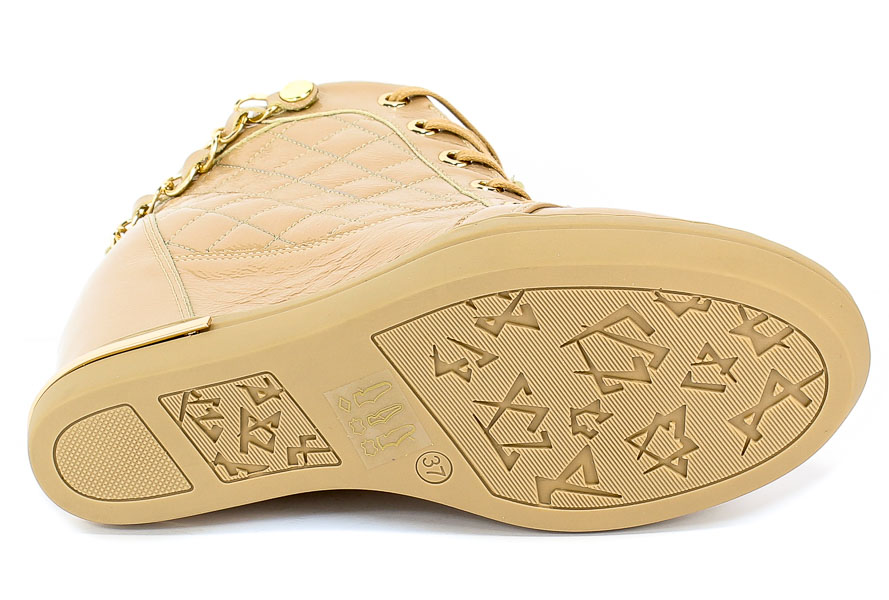Sneakersy Carinii B5385-O31-000-000-B88 Beż Skóra