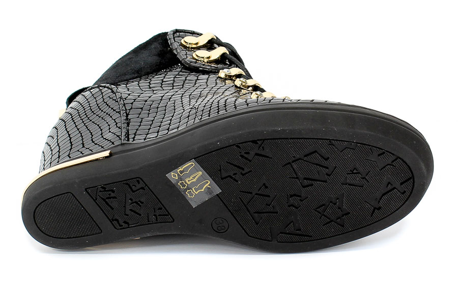 Sneakersy Carinii B5442-N65-H20-000-B88 Czarny Skóra