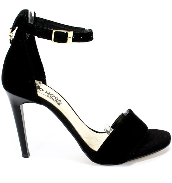 Sandały Euro Moda 20 3236/003-P Czarny Skóra