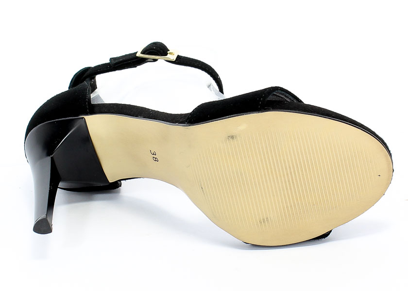 Sandały Euro Moda 20 3236/003-P Czarny Skóra