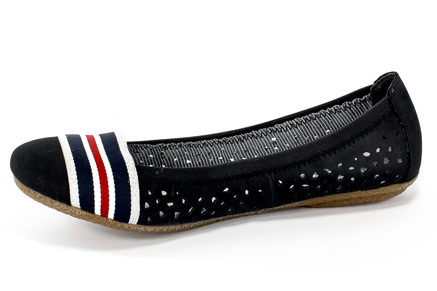 Baleriny Letnie Rieker 41455-14 Blue Granatowy
