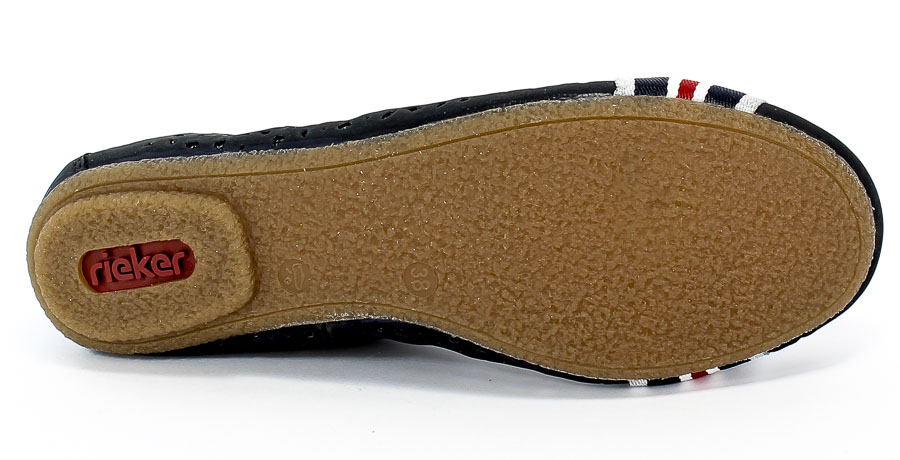 Baleriny Letnie Rieker 41455-14 Blue Granatowy