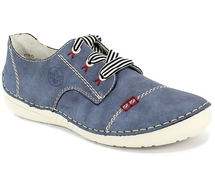 Półbuty Rieker 52520-14 Blue Niebieski 