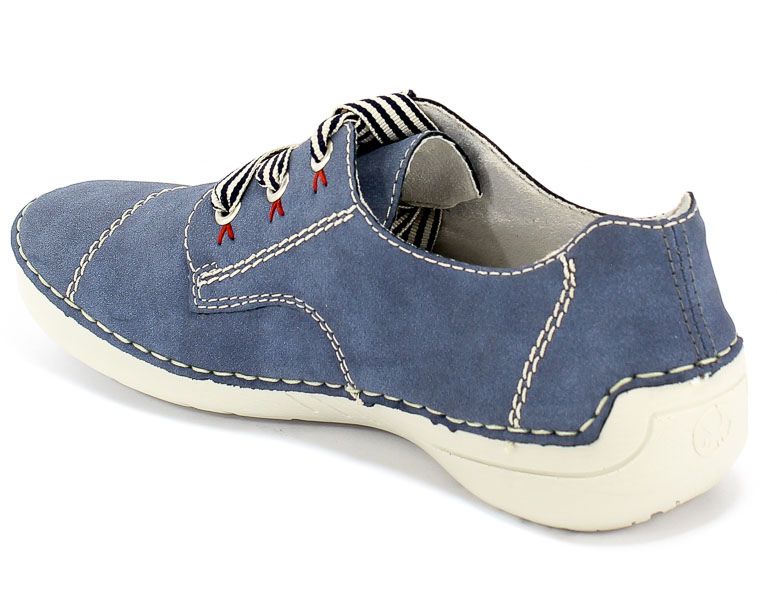Półbuty Rieker 52520-14 Blue Niebieski 