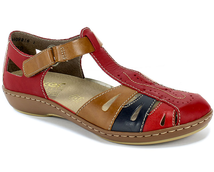 Sandały Rieker 45867-33 Red Czerwony
