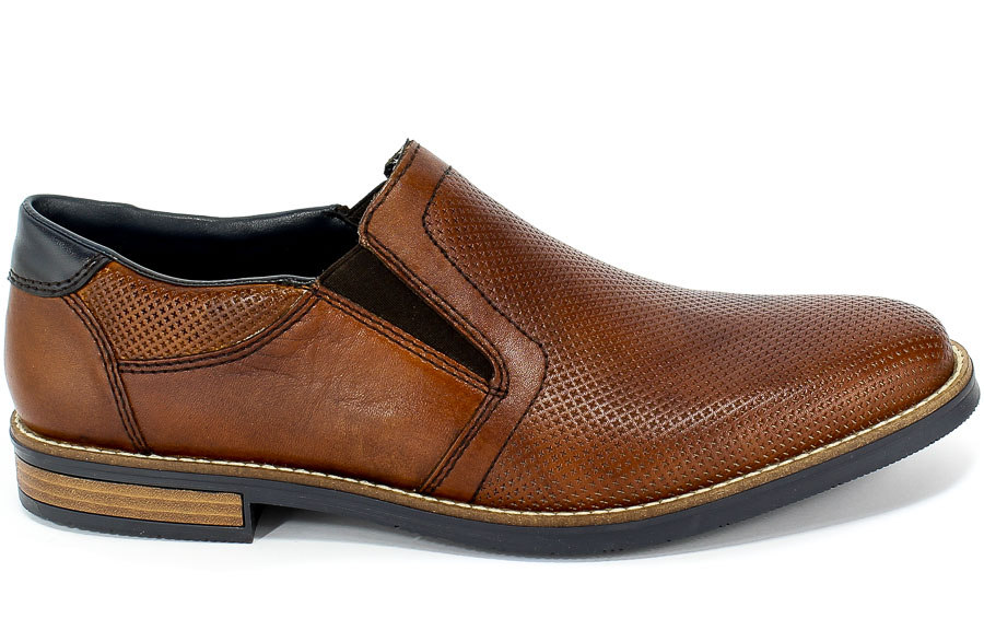 Półbuty Rieker 13571-24 Brown Brązowy Skóra
