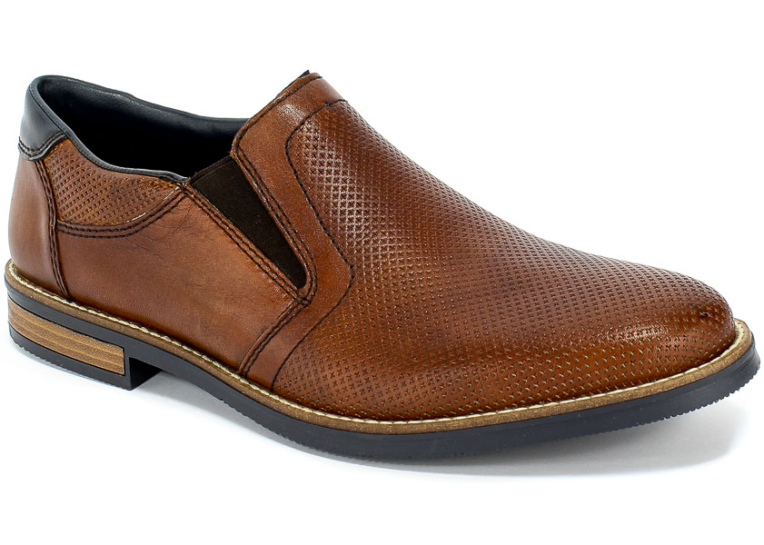 Półbuty Rieker 13571-24 Brown Brązowy Skóra