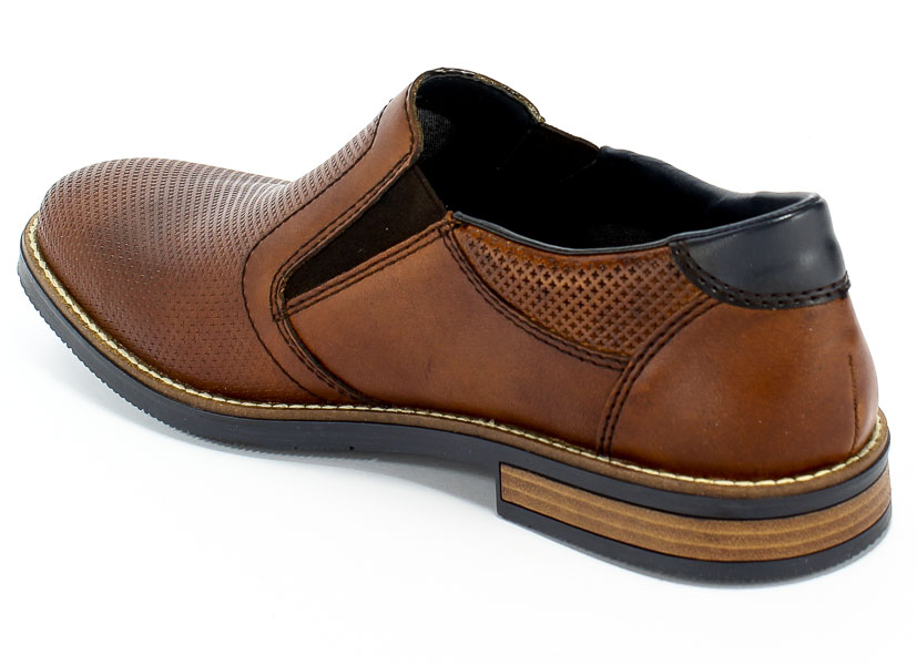 Półbuty Rieker 13571-24 Brown Brązowy Skóra