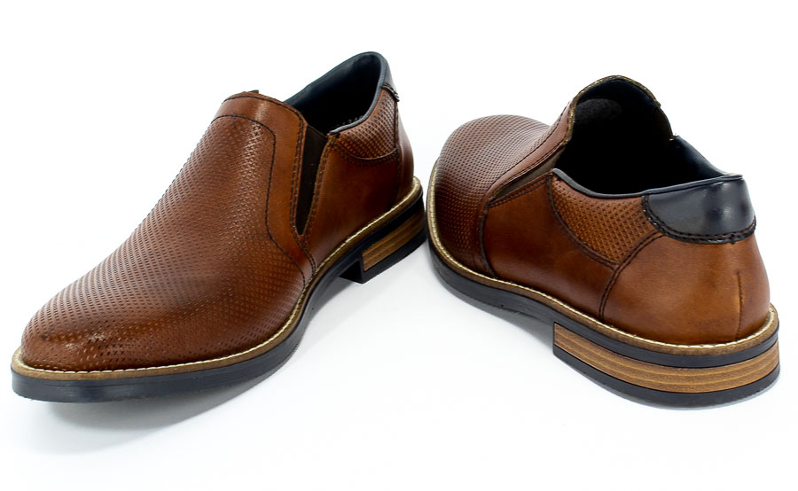 Półbuty Rieker 13571-24 Brown Brązowy Skóra