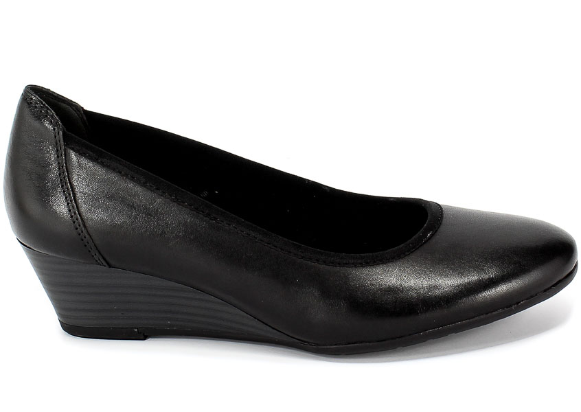 Czółenka Marco Tozzi 2-22307-24 001 Black Czarny Skóra