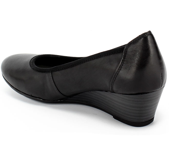 Czółenka Marco Tozzi 2-22307-24 001 Black Czarny Skóra
