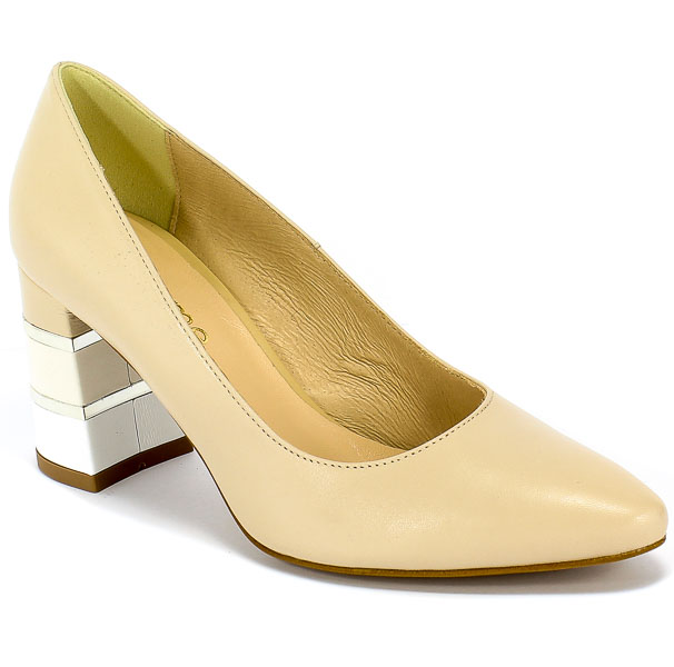 Czółenka Uncome 30020 Beige Beż Skóra