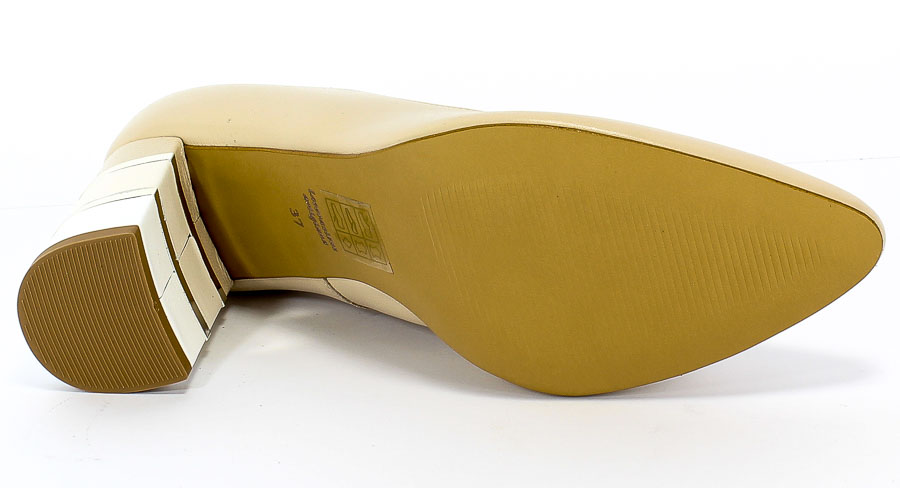 Czółenka Uncome 30020 Beige Beż Skóra