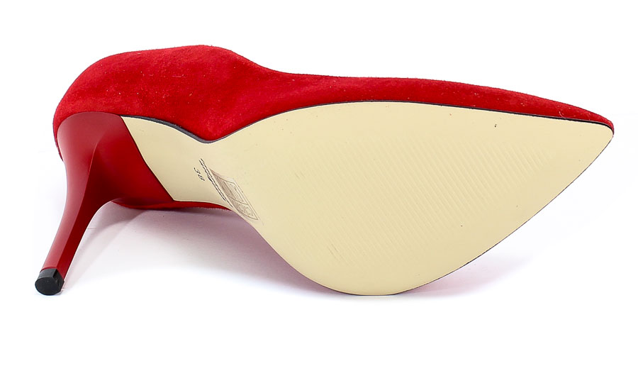 Szpilki Uncome 30001 Rosso Czerwony Skóra