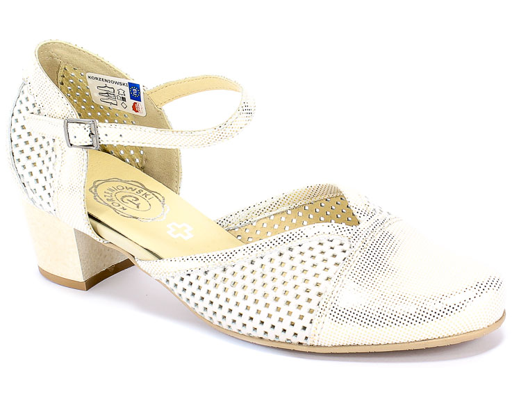 Sandały Korzeniowski 2769;911 Gold+Pixel Złoto Skóra