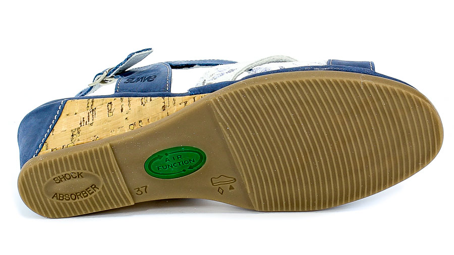 Sandały Suave 711033-5 Cobalt Niebieski Skóra