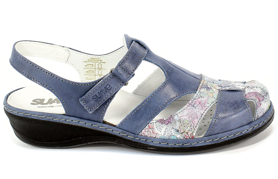 Sandały Suave 720140-5 Cobalt Niebieski Skóra