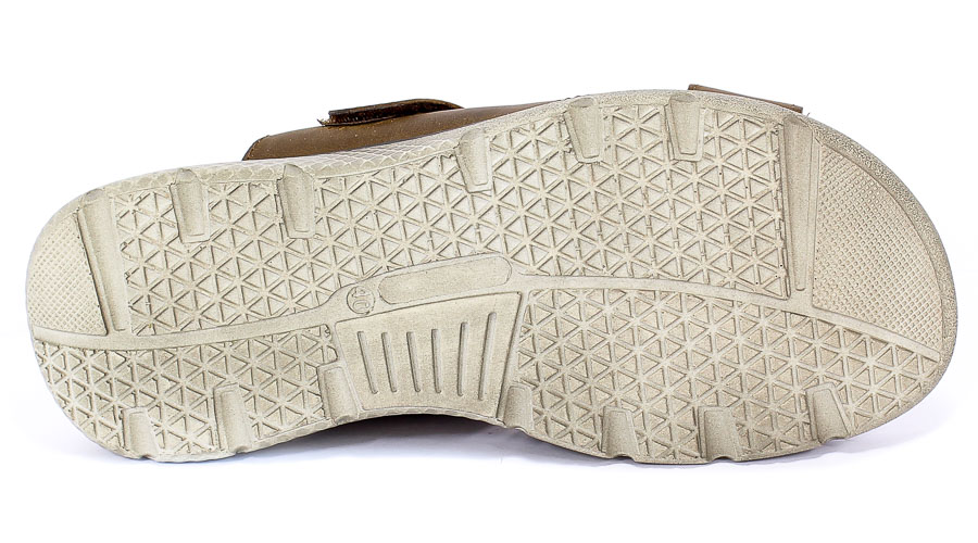 Klapki Manitu 600512-2 Braun Brązowy Skóra