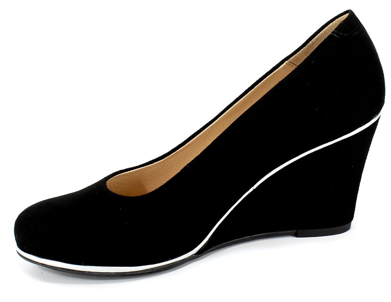 Czółenka Euro Moda Lib 1400 135 Czarny Skóra