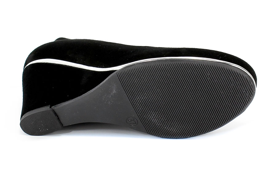 Czółenka Euro Moda Lib 1400 135 Czarny Skóra
