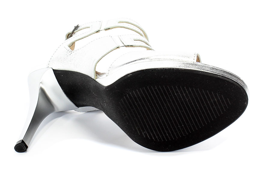 Sandały Euro Moda Lib 9310 112 Srebrny Skóra