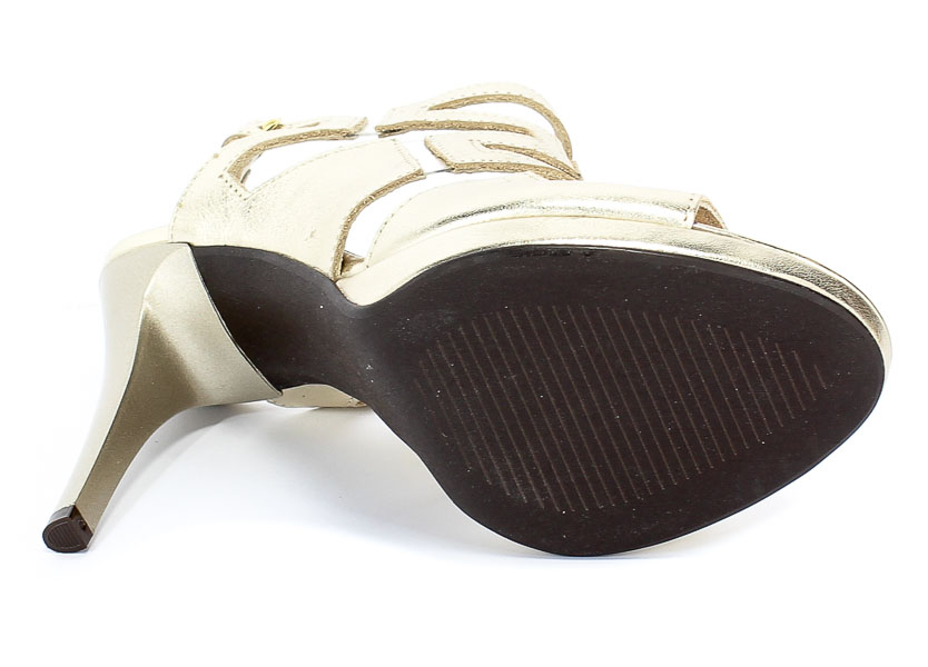 Sandały Euro Moda Lib 9310 111 Złoty Skóra