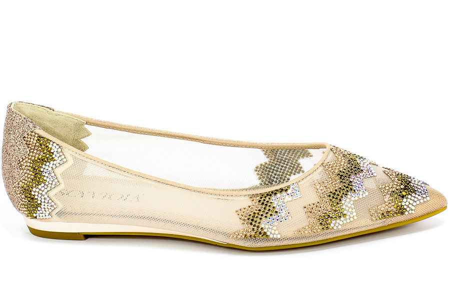 Baleriny Letnie Sca'viola B-92 Beige Beż