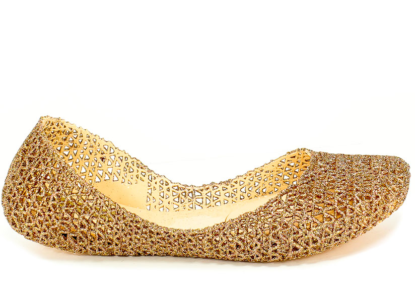 Baleriny Letnie Melissa 31512 52326 Beige/Glitter Beż