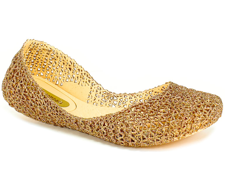 Baleriny Letnie Melissa 31512 52326 Beige/Glitter Beż