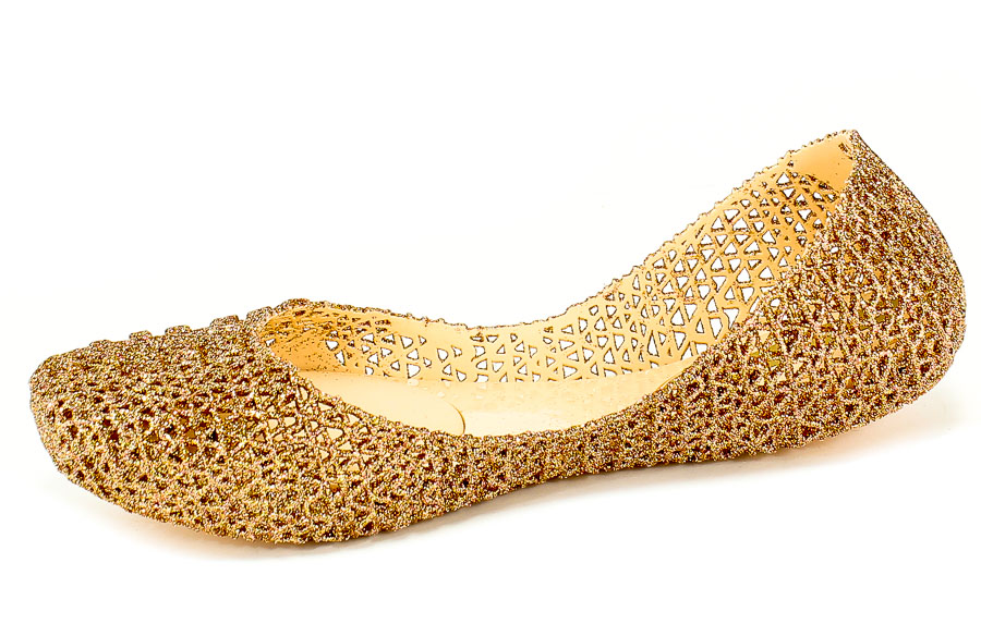 Baleriny Letnie Melissa 31512 52326 Beige/Glitter Beż