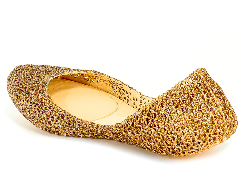 Baleriny Letnie Melissa 31512 52326 Beige/Glitter Beż