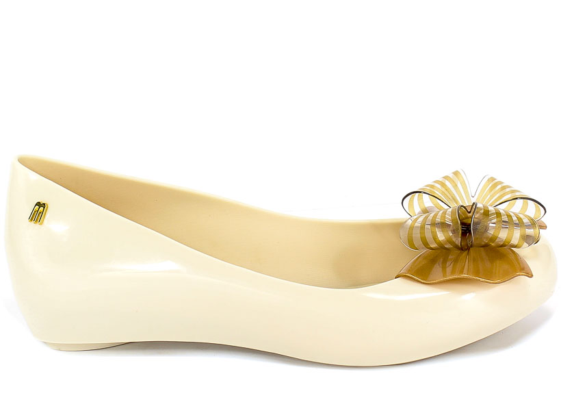 Baleriny Letnie Melissa 32716 50851 Beige/Gold Beż