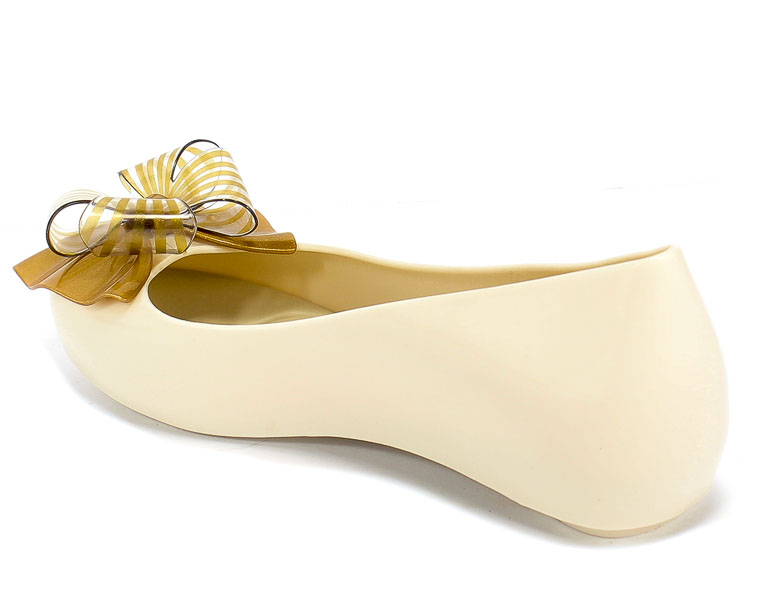 Baleriny Letnie Melissa 32716 50851 Beige/Gold Beż